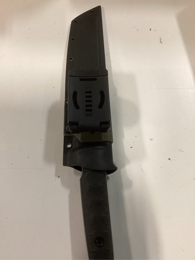 Condition photo showing Good Condition for gtk30 fixed blade knife aus-10 steel blade full tang nylon fiberglass handle dog leg shape blade knifes for hunting camping bushcraft collection