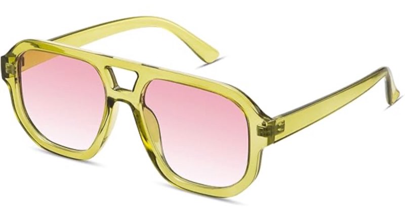 LIVHO DOUBLE BRIDGE AVIATOR SUNGLASSES