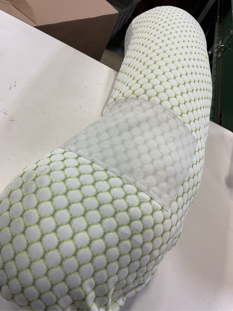 Condition photo showing As Is for Pregnancy Support Pillow, Adjustable Detachable Pregnancy Pillow Zipper Reduce Neck Pain for Sleeping (Green)