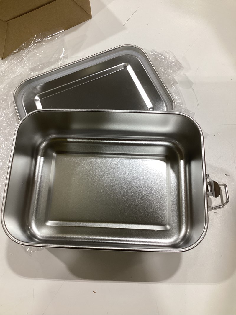 Condition photo showing Good Condition for umigy 4 pcs stainless steel food containers metal bento lunch box stainless steel food storage containers, lockable clips to leak proof, reusable dishwasher snack boxes for work (850ml) 4 850 ml