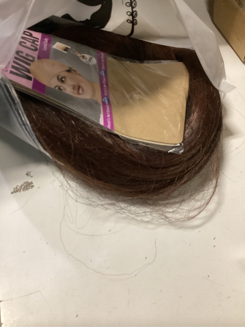 Condition photo showing Good Condition for nostalgia brown highlight wear and go glueless wigs pre plucked pre cut for beginners synthetic lace front wigs for woman long layered straight 24 inch brown highlights 3 seconds to wear