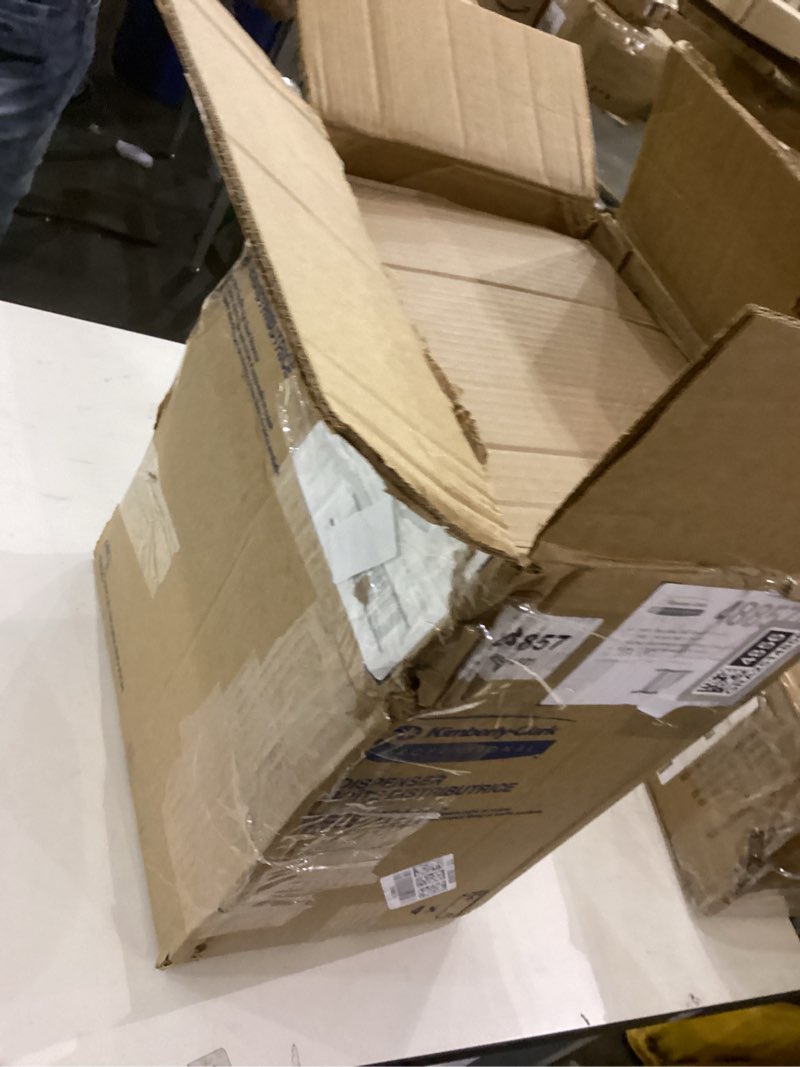 Condition photo showing As Is for Kimberly-Clark Professional Automatic Hard Roll Paper Towel Dispenser (48857), Black, Universal 1.75" Core Compatible, Wall Mounted, for Commercial Hand Towels (Qty 1)