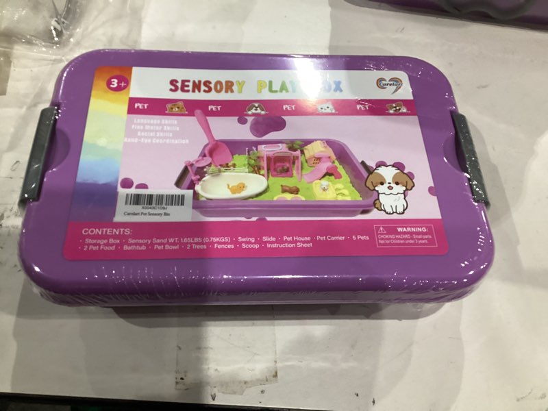 Condition photo showing New/Like New for Pet Sensory bin,Dog and Cat Sandbox for Kids,Kids Play Sand Kit,Pet Play Set with Sensory Sand,Pet Care Play Set,Role Pretend Play Beach Toy Birthday Gift for Girls Boys 3 4 5 6 Years Old