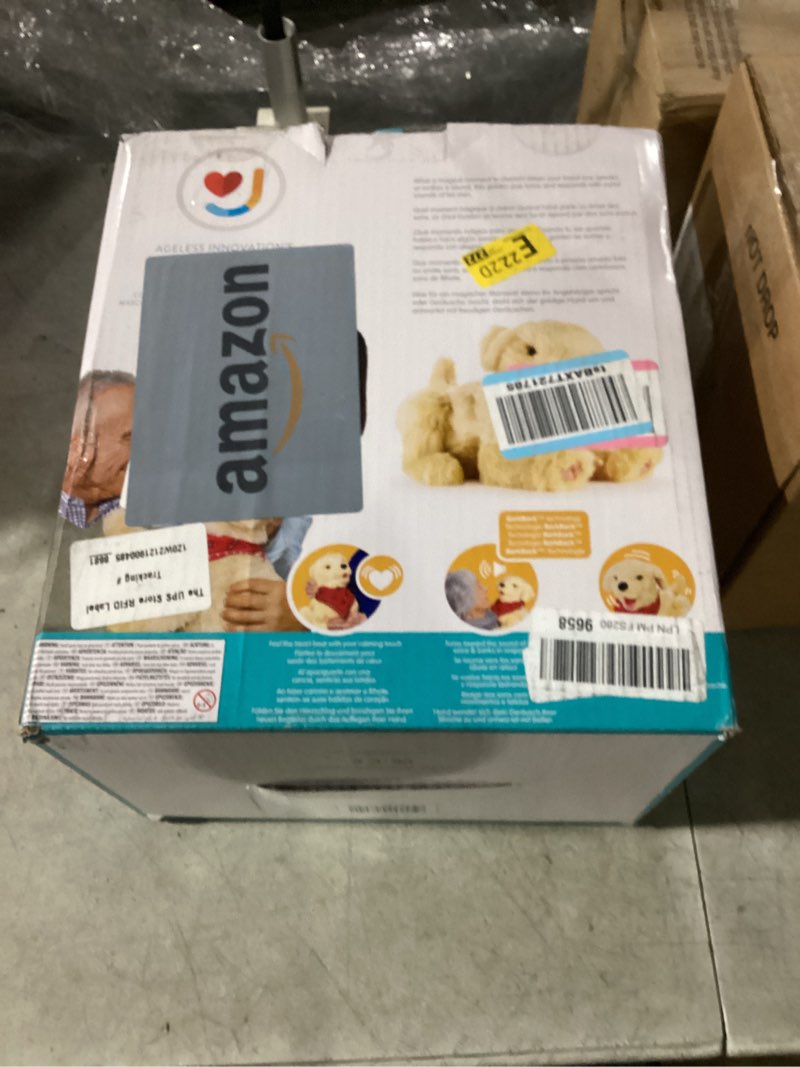 Condition photo showing New/Like New for JOY FOR ALL Ageless Innovation Companion Pet for Seniors - Lifelike Animatronic Dog - Realistic Soft-Touch Coat & Heartbeat - Therapy Stuffed Animal - Toy for Alzheimer's & Dementia - Golden Pup Brown