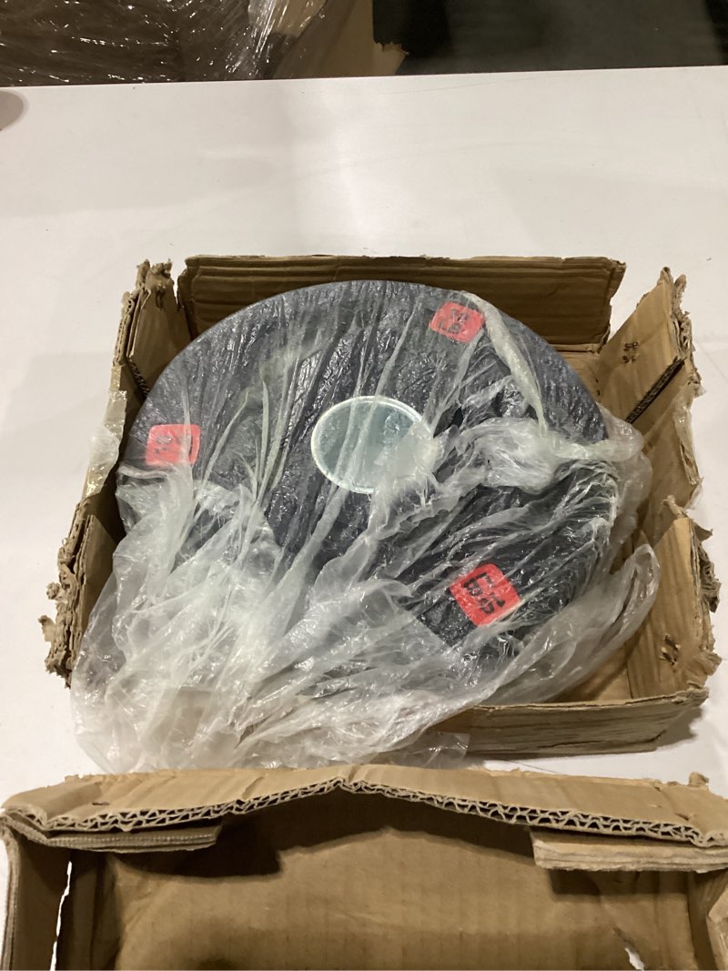 Condition photo showing Good Condition for Fitvids 2-Inch Olympic and 1-Inch Standard Cast Iron Weight Plate for Strength Training & Weightlifting, Multiple Weights Available 5LB Set of 4 Standard (1-Inch Center)