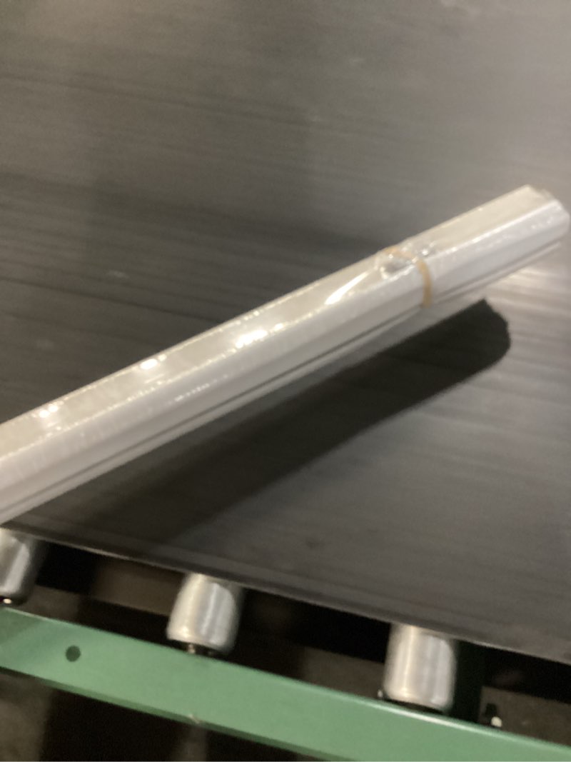 Condition photo showing As Is for m-d building products brown/white foam/wood weatherstrip for door jambs 36 and 84 in. l x 1/2 in.