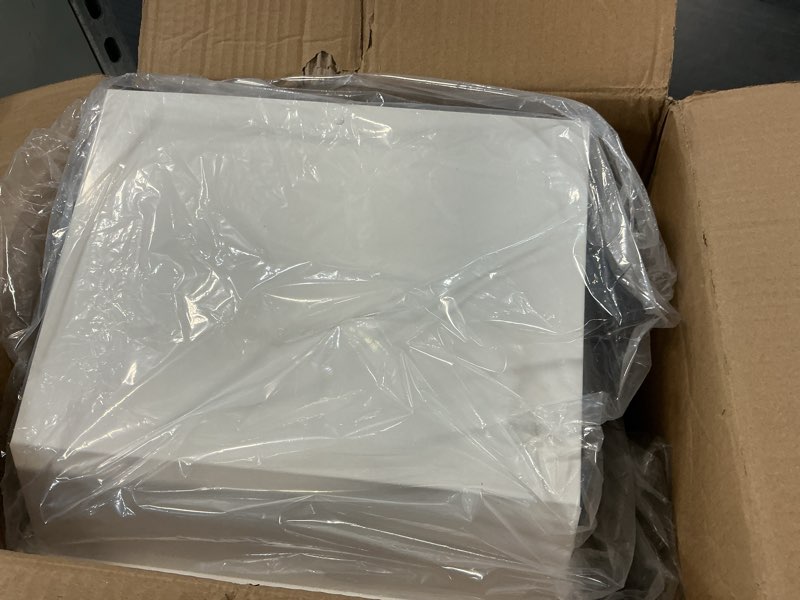 Condition photo showing Good Condition for wall vent cap for microwave vent range exhaust vent hood kitchen vent,wall cap exhaust vent cover exterior microwave stove vent for 3-1/4" x 10" rectangular duct for range hood bath vent fan,white