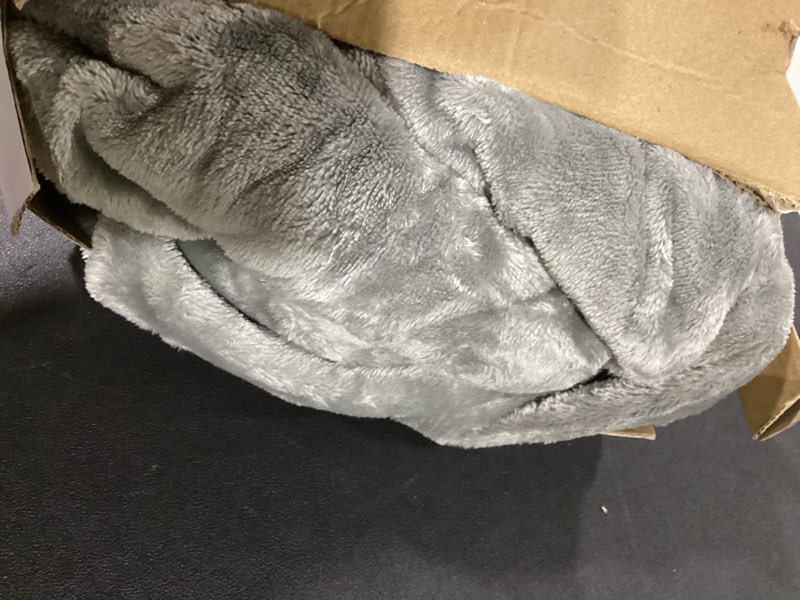 Condition photo showing As Is for Wearable Blanket Hoodie with Letter - Oversized Blanket Hooded Personalized Birthday Valentines Day Gifts for Women 2-grey S