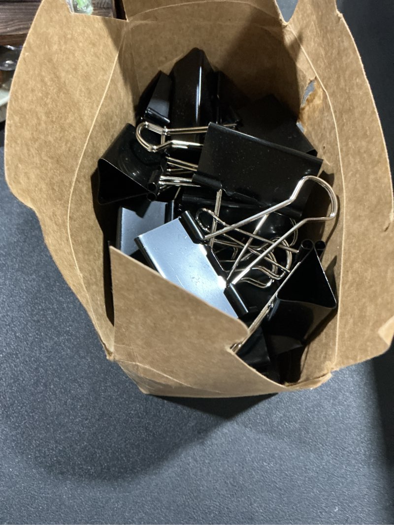 Condition photo showing Good Condition for (incomplete)large binder clips 2 inch (60 pack), extra large binder clips big paper clamps for office and home supplies, black