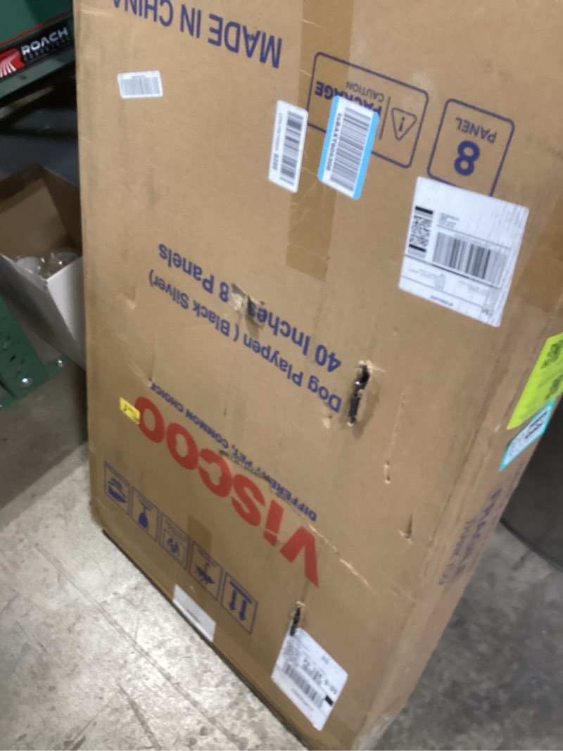 Condition photo showing New/Like New for FXW AuraSpace Acrylic Indoor Dog Playpen for Puppies and Small Dogs, 24 Inch, 10 Panels, Black Black 24 inch 10 Panels similar to it