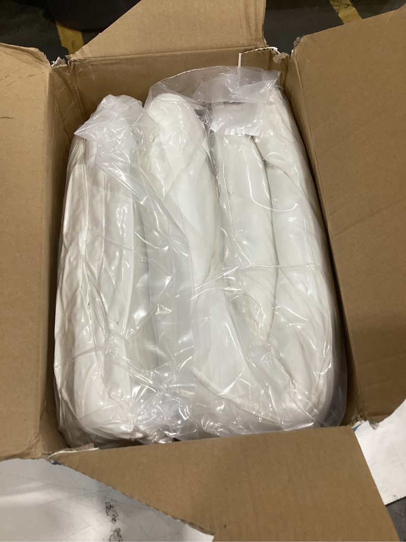 Condition photo showing Good Condition for savori set of 2 down and feather throw pillow inserts 28x28 soft fluffy pillow inserts with 100% down-proof cotton cover, decorative square cushion inner for sofa couch bed-white 28x28 inch