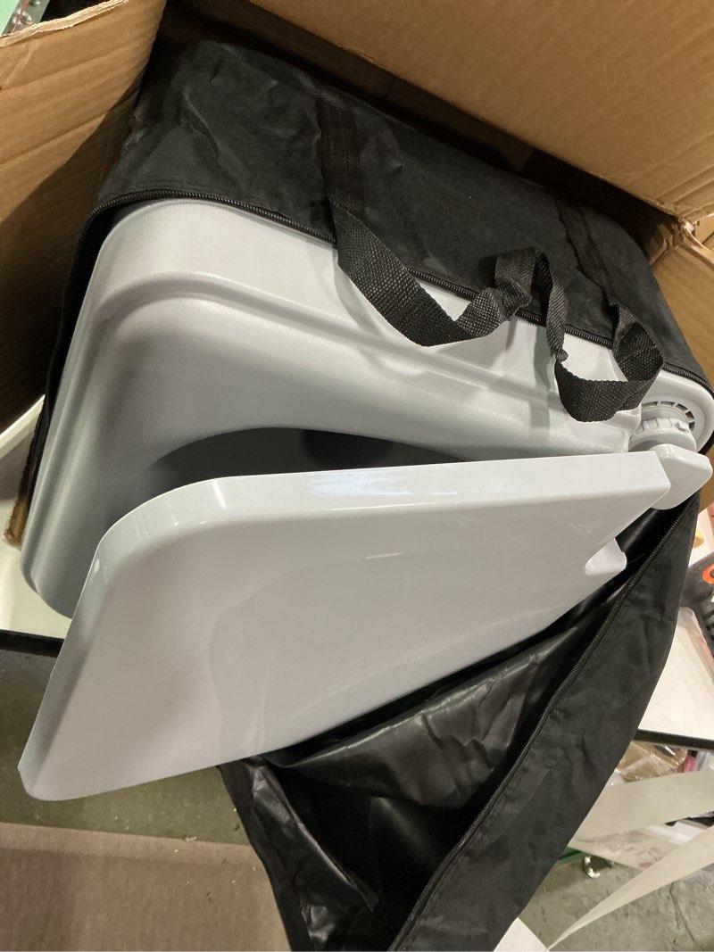 Condition photo showing As Is for VEVOR Portable Toilet for Camping & RV Trips, Cassette Toilet with 3.2 Gal, Push-Button Pressurized 