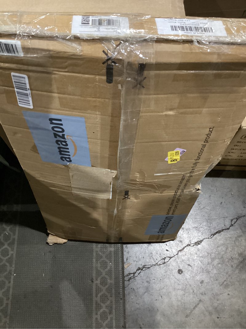 Condition photo showing As Is for Lufeiya Small Computer Desk with 2 Drawers for Bedroom, 31 Inch Home Office Desk with Storage Fabric Drawer and Bag, Study Writing Table for Small Spaces, Rustic Brown Rustic Brown 31.5"