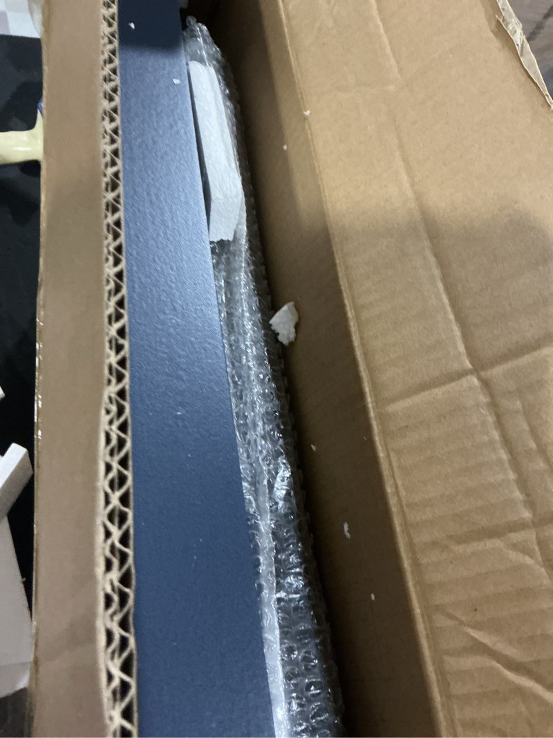 Condition photo showing Good Condition for Roundhill Furniture Athens Contemporary Wood Shelf Side Table in Navy Blue