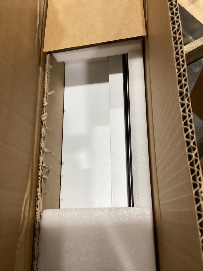 Condition photo showing Good Condition for idyllor bathroom medicine cabinet with beveled edge mirrored door 16 x 22 inch, recessed or surface mount, with adjustable glass shelves matt white 16x22 inch beveled edge mirror