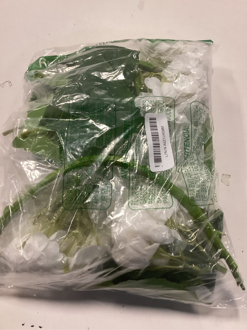 Condition photo showing Good Condition for Nubry 4Pcs White Hydrangea Artificial Flowers, 22.5In Latex Faux Real Touch Large Hydrangea Flowers with Long Stems & Leaves for Home Office Decor Wedding Party Arrangements(White) White 4 Pcs