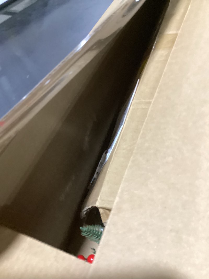 Funnymoom Christmas Tabletop Centerpiece 30 Inch Christmas Poinsettia Candle Holder with 5 Candle Ar