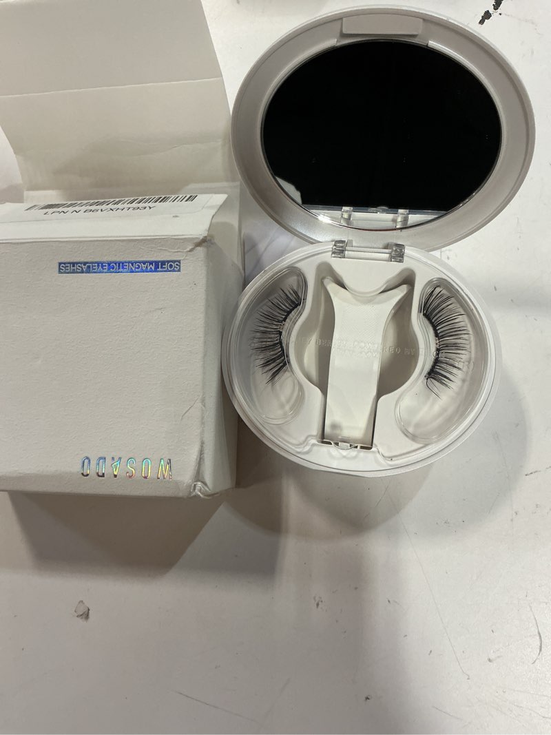 Condition photo showing New/Like New for wosado soft magnetic eyelashes kit with applicator, [daisy] 22mm reusable glue-free wispy magnetic lashes, cruelty-free false lashes, waterproof, lightweight, suit for heavy makeup
