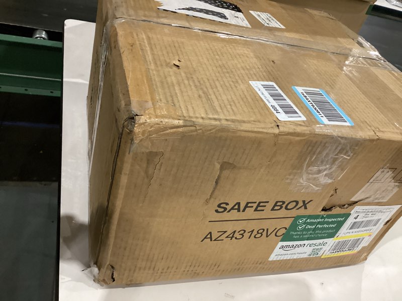 Condition photo showing New/Like New for Safe for Home, 1.0 Cubic Feet Safety Box, Lock Box for Money, Jewelry, Documents and Guns, Digital Security Safe for Office, Hotel and Personal Use, 16.9"W x 14.6"D x 9.25"H