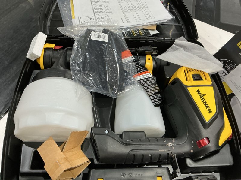Condition photo showing As Is for wagner flexio 3500 corded electric handheld hvlp paint sprayer (compatible with stains)