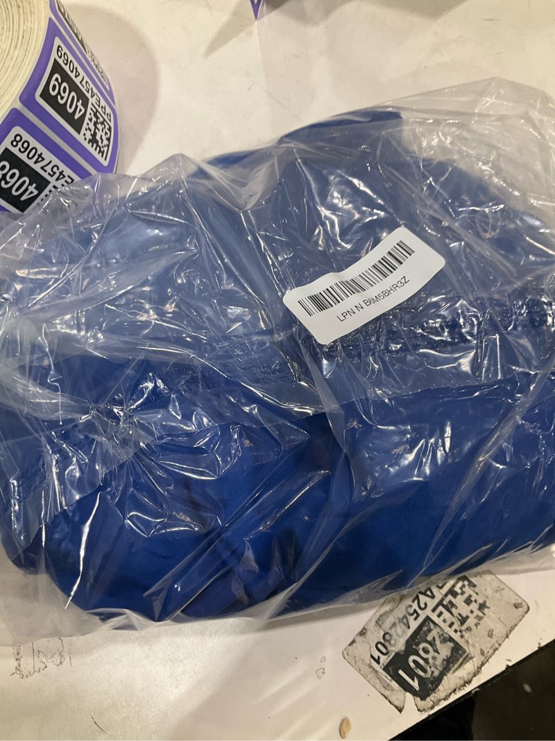 Condition photo showing New/Like New for HEMMOTOP Blue Arch Cover 7.2 ft (No Arch Backdrop Stand), Spandex Wedding Balloon Stretchy Arch Backdrop for Photo, Round Top Stand Covers for Party Birthday Baby Shower Anniversary Decoration 7.2x4 ft (HxW) Royal Blue