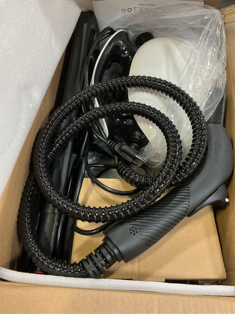Condition photo showing Good Condition for multi-surface steam cleaner with 21 accessories for kitchen grease, bathroom grout, tile floors, and windows - handheld & chemical-free large