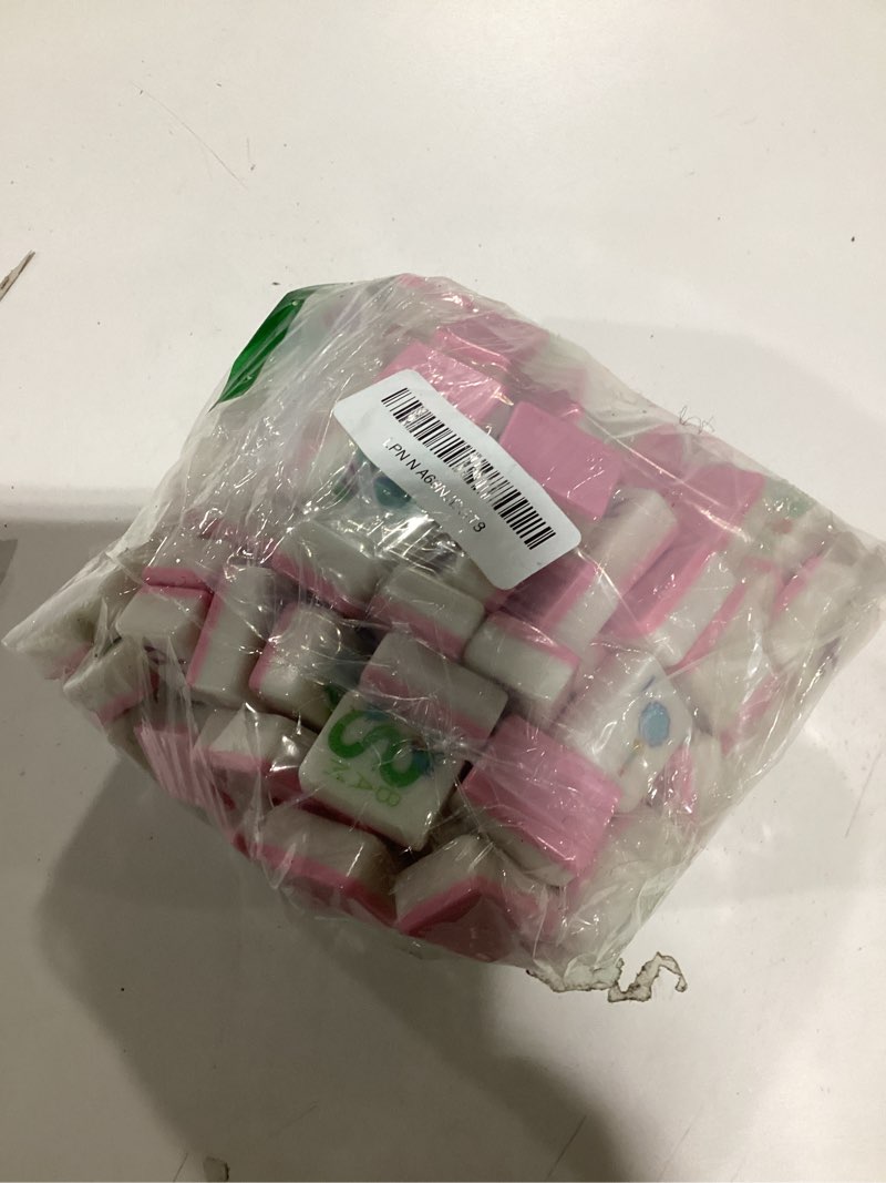 Condition photo showing New/Like New for Simgoing Mahjong Tile Set 160 Travel Size Mini Floral Mahjong Tiles 1.2 Inches with Clear Storage Box Portable Chinese Game for Adults Family