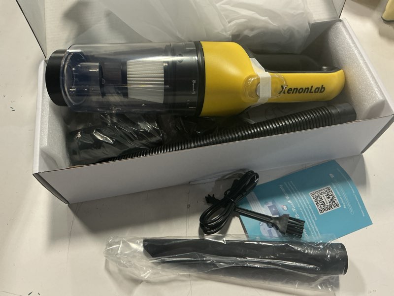 Condition photo showing Good Condition for Handheld Vacuum Cordless 1.1 Pounds Car Vac 10000PA Hand Held Vacuums 4-in-1 Hand Vac Cordless Rechargeable HEPA Filter Large Capacity Dust Cup for Car Office Home Pets Hair (Yellow)