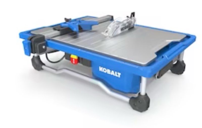 kobalt 5 -amp 7-in -blade wet tabletop tile saw