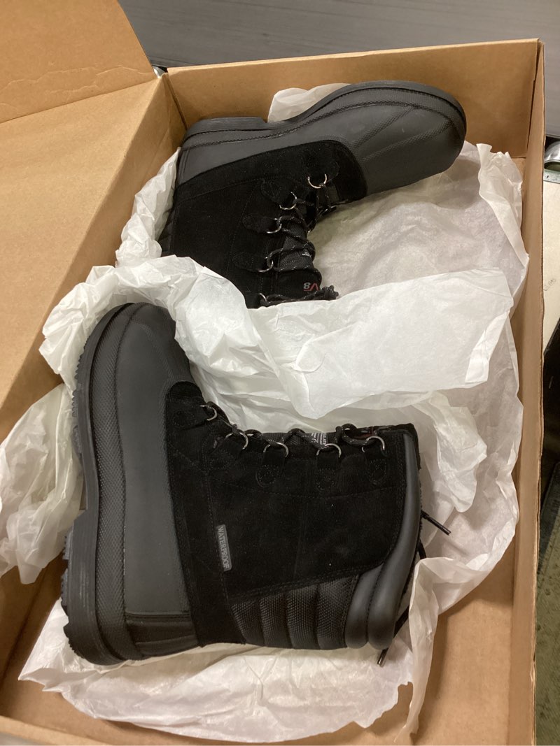 Condition photo showing Good Condition for NORTIV 8 Men's Waterproof Winter Snow Boots Black Avenue Size 11 M US