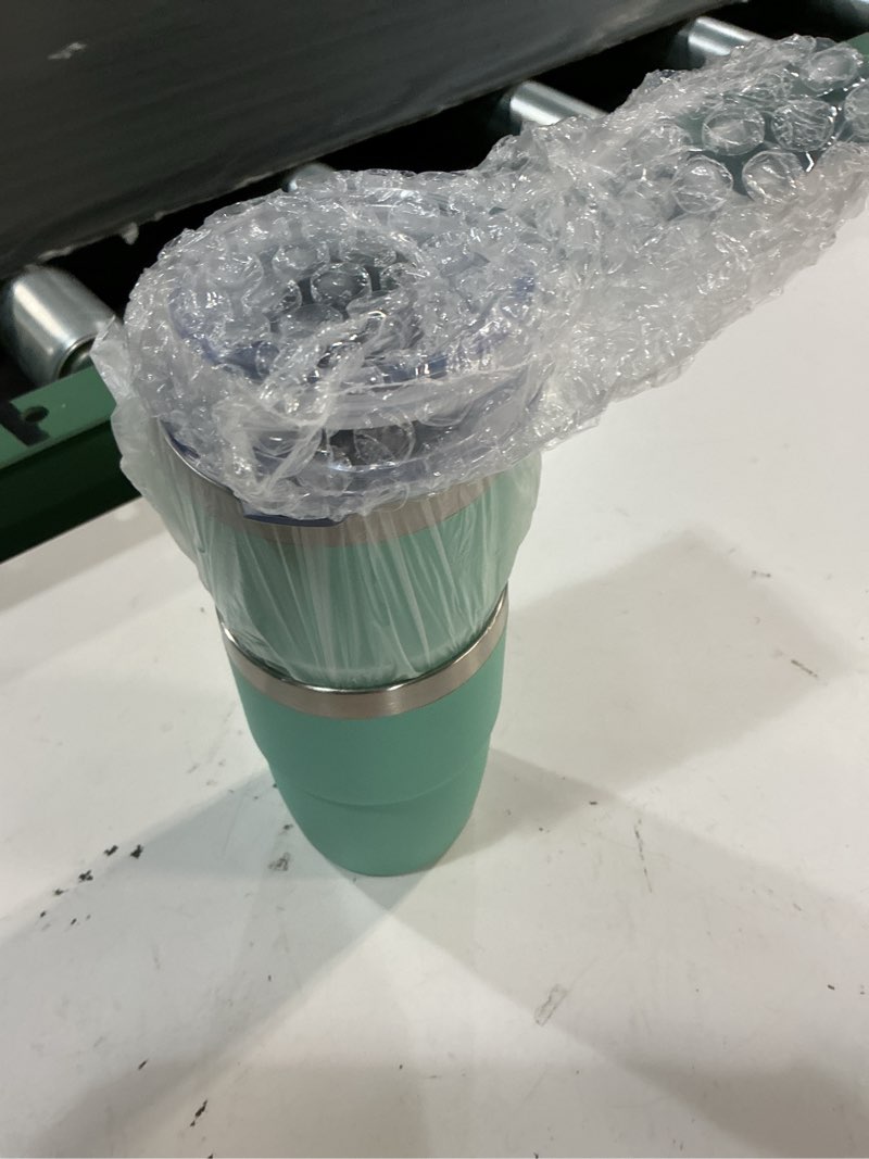 Condition photo showing Good Condition for 8 oz small coffee cup with magnetic lid, ceramic-lined 18/8 stainless steel, double-wall vacuum insulated, stackable, dishwasher safe, mini tumbler for on-the-go, 2 pack, seafoam seafoam 8 ounces