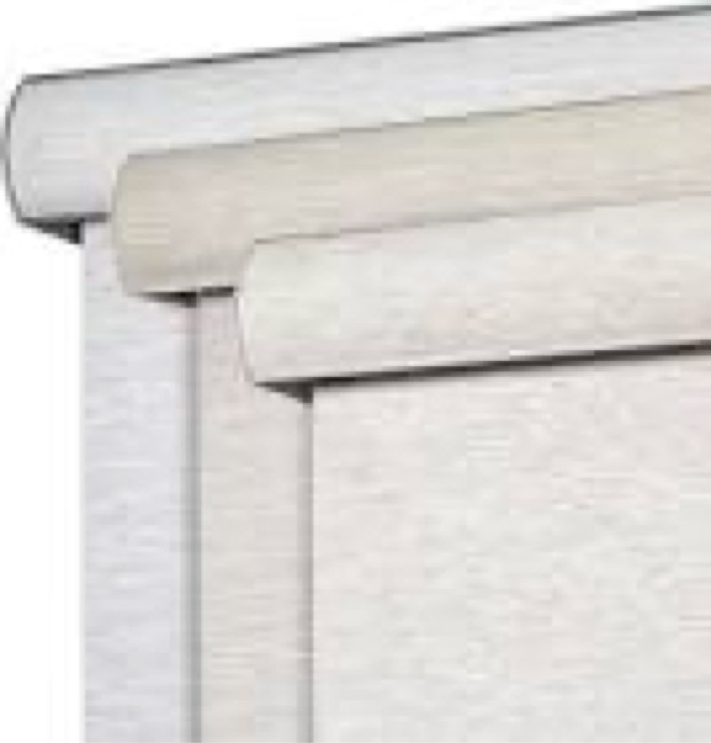 Joydeco Natural Woven Roller Shades for Indoor Windows, Cordless Blackout Blinds with Curved Valance