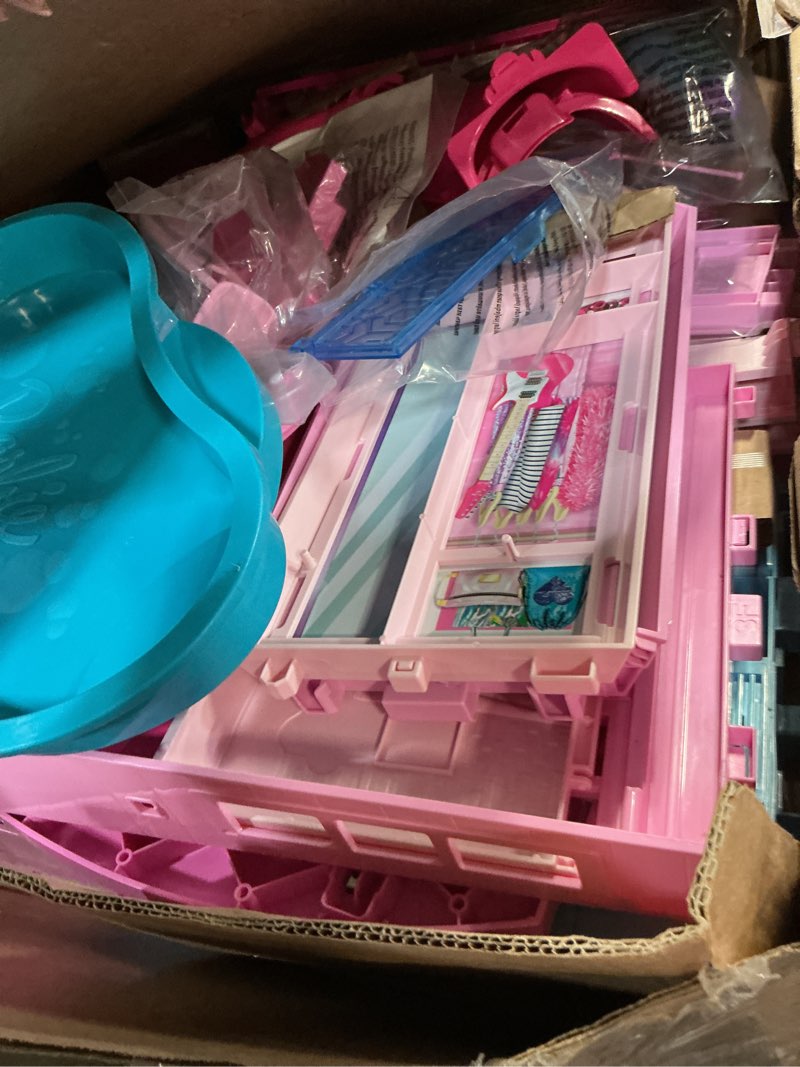 Condition photo showing Good Condition for Barbie Dreamhouse Pool Party Doll House with 75+ pc, 3 Story Slide: Adult Assembly, Fits 12 Inch Dolls