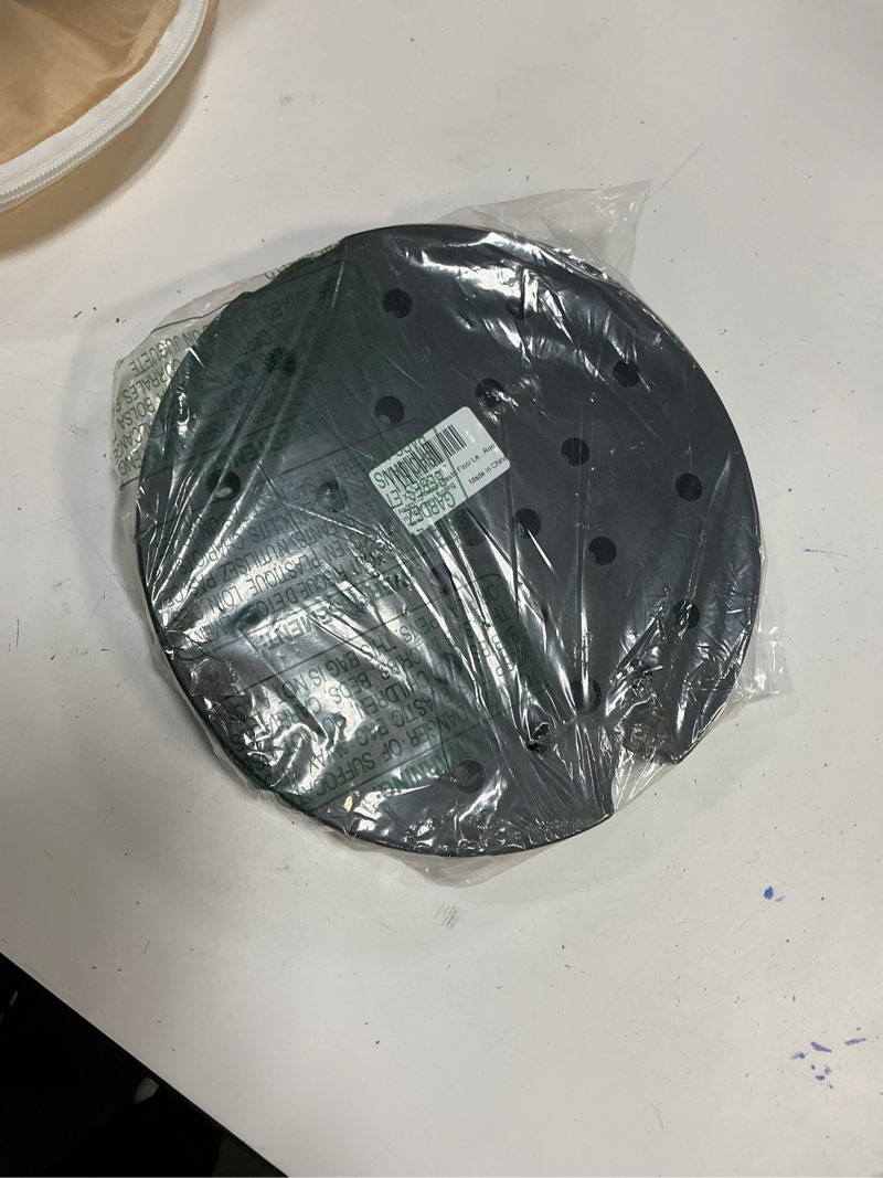 Condition photo showing Good Condition for 5.95Lb Round Plastic Floor Lamp Base Weight, 9.3 Inch Black Weighted Disc for Home Living Room Bedroom Lighting
