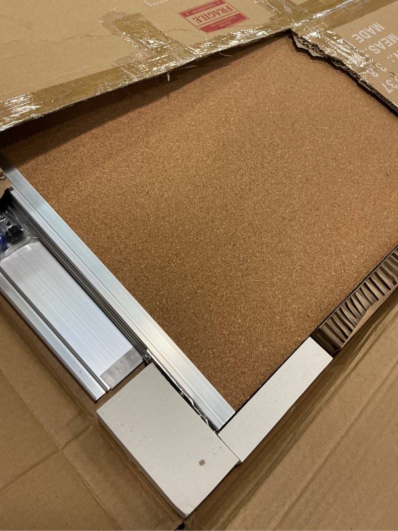 Condition photo showing Good Condition for Magnetic White Board and Cork Board Combo, 48 X 36 inches Whiteboard Bulletin Combination Board, Wall Mounted Dry Erase Message Board for Home, School and Office