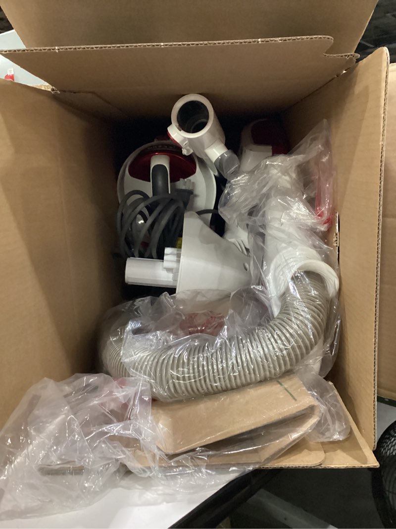 Condition photo showing Good Condition for USED NOT TESTED Shark NV501 Rotator Professional Lift-Away Upright Vacuum with HEPA Filter, Swivel Steering, LED Headlights, Wide Upholstery Tool, Dusting Brush & Crevice Tool, White/Red