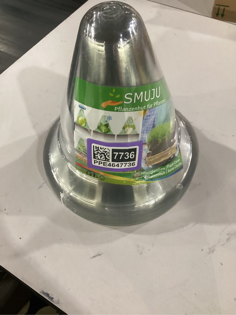 Condition photo showing Good Condition for ?30 pieces? garden cloches for plants, large plant covers plant protectors clear bell jar cloches to protect plants from birds, slugs, frost, freeze weather, 10.6" d x 9.5" h, transparent (30pcs(big)) large 30 pieces