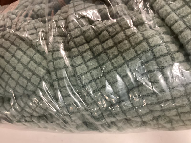 Condition photo showing New/Like New for wibeelee papasan chair cushion cover, soft plush fleece slipcover only, removable & machine washable with adjustable design, fits 44-48 inch cushion (tea green) tea green 50"
