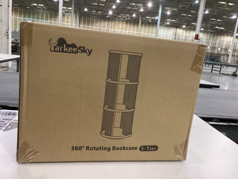 Zream 3 Tier Rotating Bookshelf Spinning Bookshelf Tower Swivel Bookcase Round Book Shelf for Small 