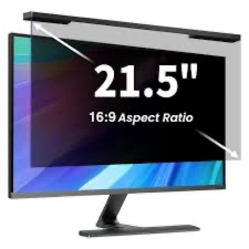 Hanging 21.5 Inch Computer Privacy Screen Filter, Hanging Computer Screen Privacy Cover, Compatible  2 pcs 