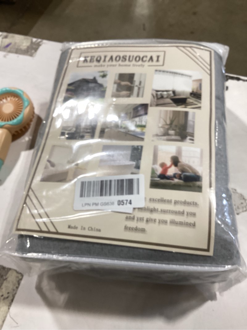 Condition photo showing New/Like New for thermal insulated 100% blackout curtains 126 inch long for living room full black out darkening curtain for large tall window back tab pocket hook belt pleated look 2 pcs 50 wide, light grey light grey 50"w x 126"l (pack of 2)