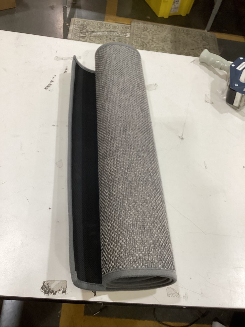 Condition photo showing Good Condition for lekeepgo door mat 24"x47", non slip door mat indoor entrance, rubber backing front indoor door mats washable absorbent low-profile entryway entry resist dirt inside door mats, light grey 1'11" x 3'11" (rectangular) light grey