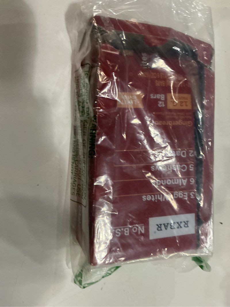 Condition photo showing Good Condition for RXBAR Protein Bars, Protein Snack, Snack Bars, Gingerbread, 22oz Box (12 Count) (BEST BY 05/94/2026)