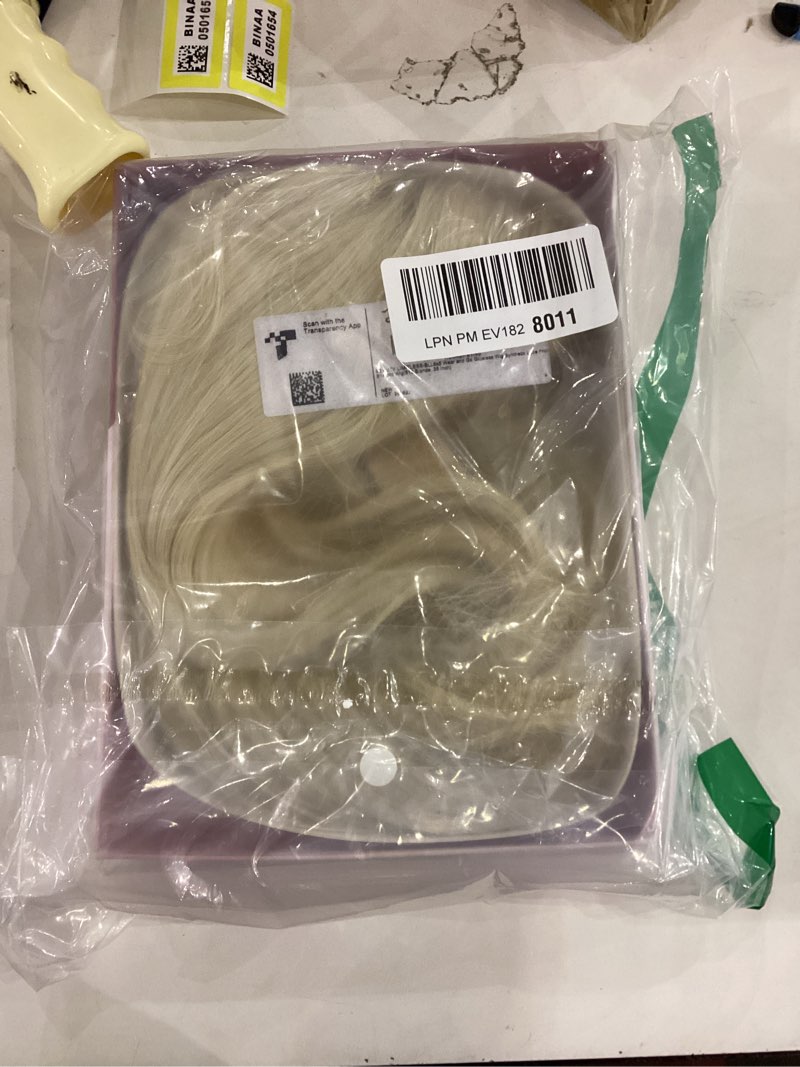 BLL Blonde Lace Front Wig, Platinum Blonde Glueless Wigs Pre Plucked Pre Cut 6x5 Lace Synthetic Easy