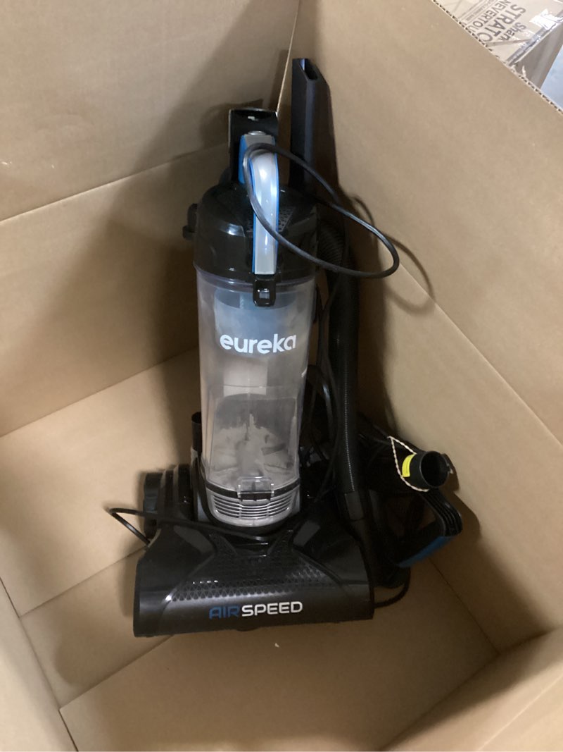 Condition photo showing As Is for Eureka NEU10AE5 Powerful Bagless Upright Vacuum Cleaner Carpet and Floor, AirSpeed Ultra-Lightweight Vacuum Cleaner, w/ Replacement Filter, Blue Blue AirSpeed NEU10AE5