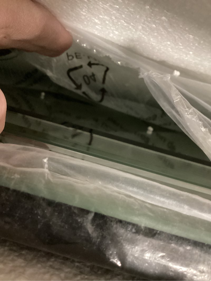 Condition photo showing Good Condition for Chende 32" x 47" Large Bathroom Mirror for Wall, Decorative Wall Mirror with Beveled Glass Frame, Horizontal/Vertical Mirror for Living Room, Dining Room, Bedroom Decor 32"L x 47"W