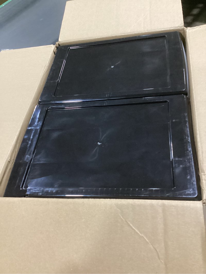 Condition photo showing Good Condition for IRIS USA Plastic Stacking, Storage Organizer Unit with Sliding Drawer for Clothes Bedroom Kitchen Under Sink Pantry Craft Room Bathroom Dorm Office, 7 Qt. - 4 Pack, Black 7 Qt. - 4 Pack Black