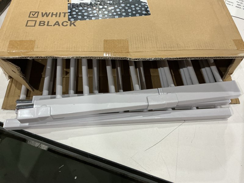 Condition photo showing Good Condition for regalo safety 38" baby gate for doorways & bottom of stairs, pressure mount design for babies, toddlers & pets, tested & safe for 30 years, american designed, american owned, white white 29-38.5"w x 30"h