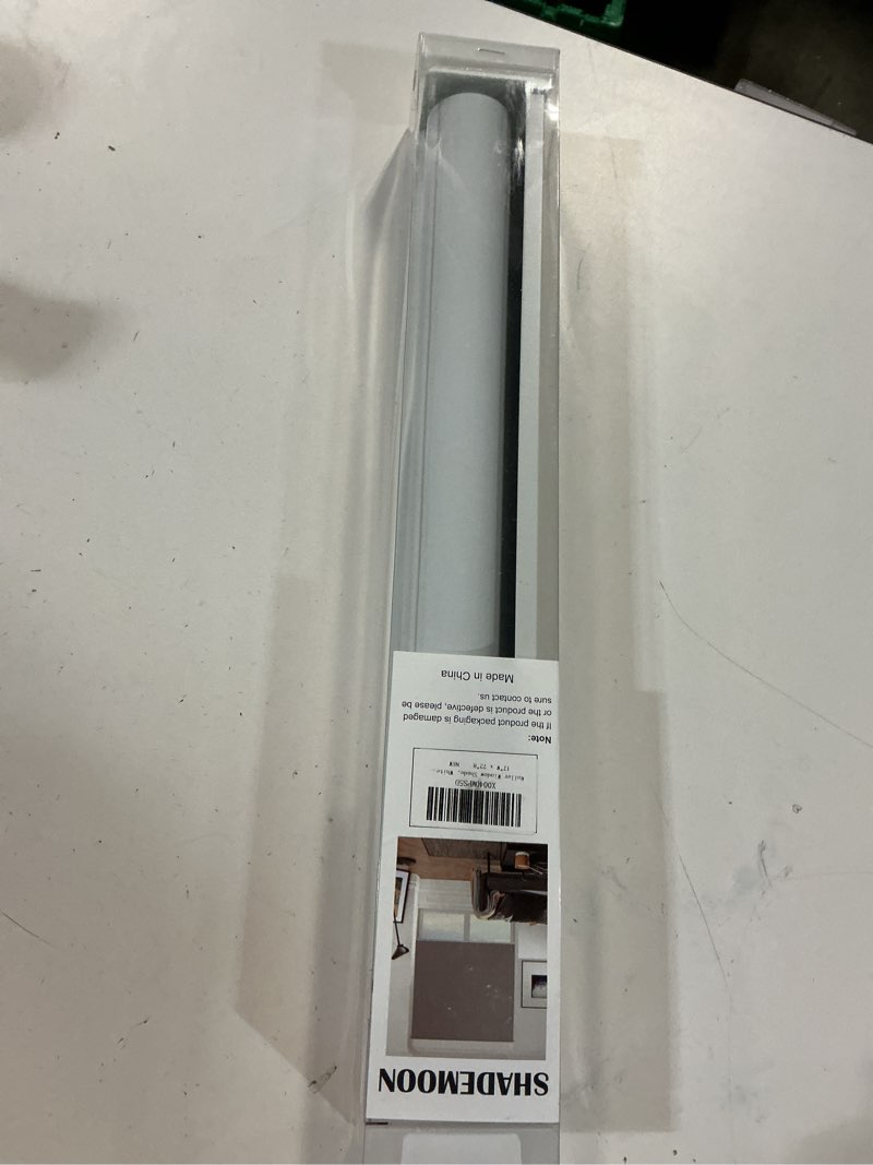 Condition photo showing Good Condition for shademoon blackout cordless roller shades for windows,free-stop system blind with valance,pull down room darkening indoor shades,thermal insulated uv blocking fabric,home office(white,17" w x 72" h) white 17"w x 72"h