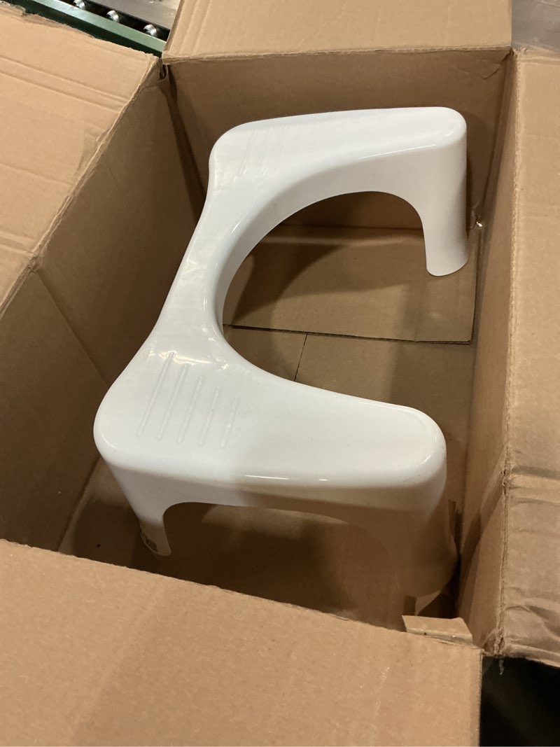 Condition photo showing Good Condition for squatty potty simple curve bathroom toilet stool 7" white